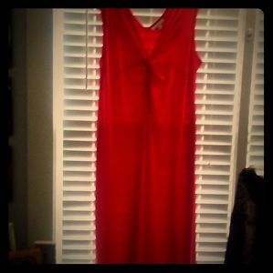 True Red Twist Front Jersey Knit Maxi NWT